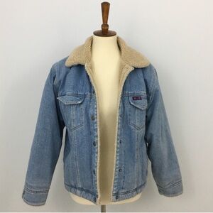 Vintage Wrangler Sherpa Fur-Lined Jean Jacket